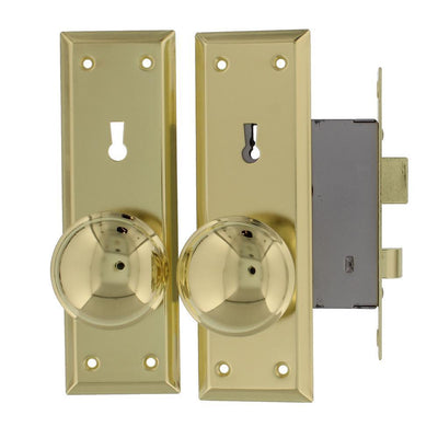 Brass Old Time Mortise Lock with Skeleton Key Replaces Most Mortise Interior Locks from Early 1900s - Super Arbor