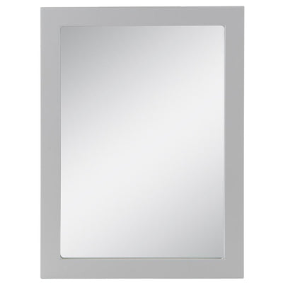 Lancaster 20 in. W x 27 in. H Framed Wall Mirror in Pearl Gray - Super Arbor