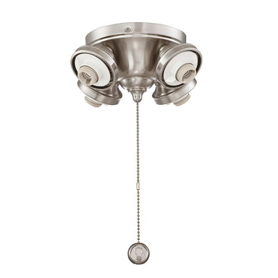 4-Light Brushed Nickel Ceiling Fan Fitter LED Light Kit - Super Arbor