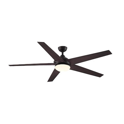 Fanimation Studio Collection Covert 64-in Bronze LED Indoor/Outdoor Ceiling Fan with Light Kit and Remote (5-Blade)