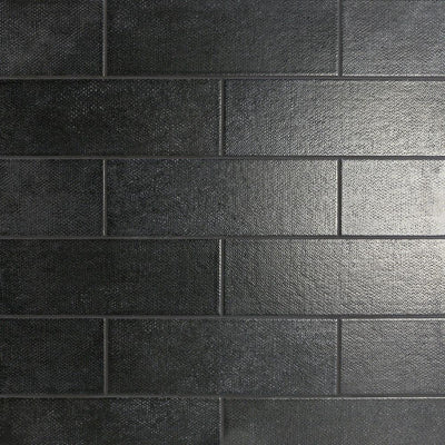 Ivy Hill Tile Piston Camp Black 4 in. x 12 in. Matte Ceramic Wall Tile (10.97 sq. ft./Case)