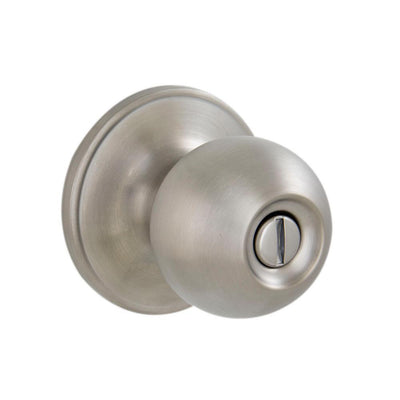 Morrow Satin Stainless Steel Privacy Bed/Bath Door Knob - Super Arbor