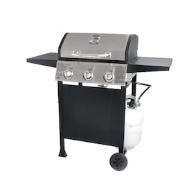 Blue Rhino Black and Silver/Porcelain and Stainless Steel 3 Liquid Propane Gas Grill - Super Arbor