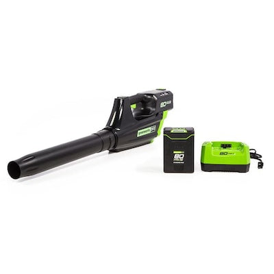 Greenworks 80-Volt Max Lithium Ion Brushless Cordless Electric Leaf Blower (1-Battery Included)
