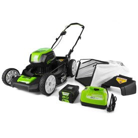 Greenworks 80-volt Max Brushless Lithium Ion Push 21-in Cordless Electric Lawn Mower - Super Arbor