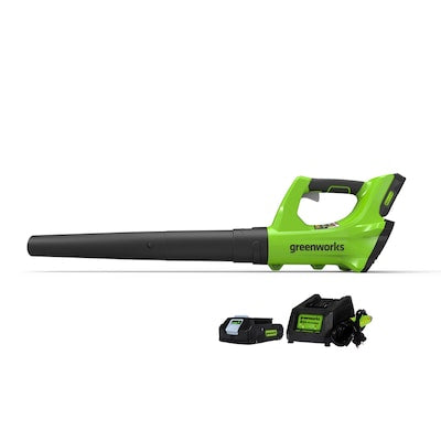 Greenworks 24-Volt Lithium Ion Cordless Electric Leaf Blower (1-Battery Included)