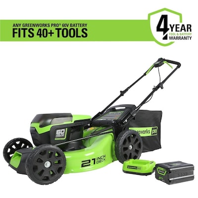Greenworks Pro 60-Volt Max Brushless Lithium Ion Push 21-in Cordless Electric Lawn Mower