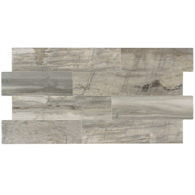 Elida Ceramica Ledgewood Stone 12-in x 24-in Glazed Porcelain Linear Wood Look Wall Tile