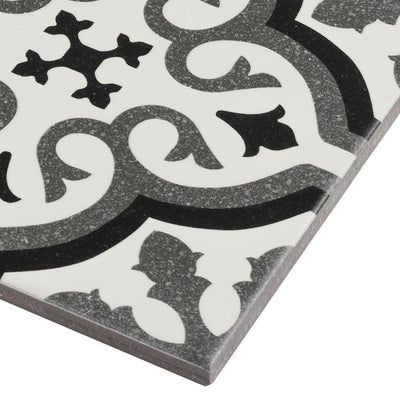 Elida Ceramica Lolita Deco Squares 6-in x 6-in Matte Porcelain Encaustic Floor Tile