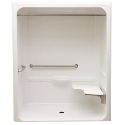 Laurel Mountain Toone Low Zero Threshold - Barrier Free White Acrylic One-Piece Shower (Common: 32-in x 60-in; Actual: 82.875-in x 30.25-in x 64.5-in)