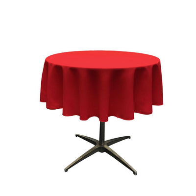 58 in. Round Red Polyester Poplin Tablecloth - Super Arbor