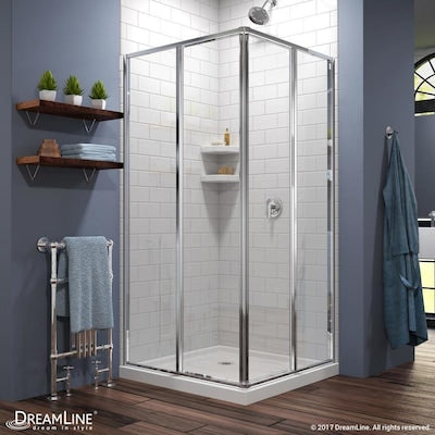 DreamLine Cornerview Floor Square 2-Piece Corner Shower Kit (Actual: 74.75-in x 36-in x 36-in)