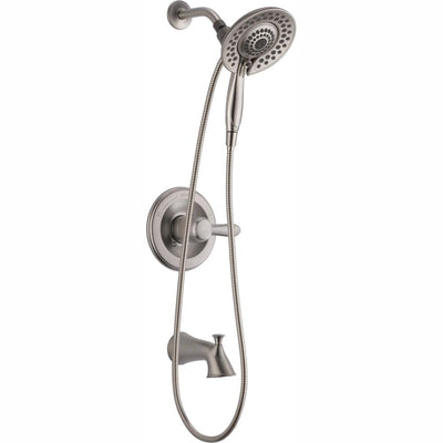Lahara In2ition 2-in-1 Single-Handle 5-Spray Tub and Shower Faucet in Brushed Nickel - Super Arbor
