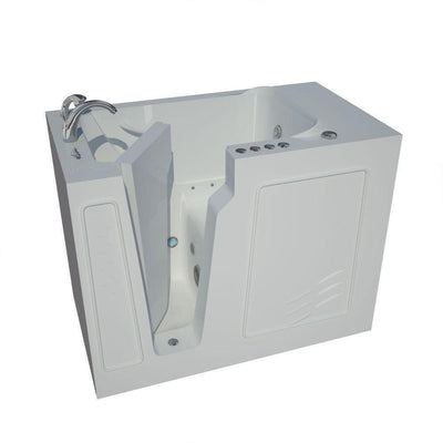 HD Series 52 in. Left Drain Quick Fill Walk-In Whirlpool and Air Bath Tub with Powered Fast Drain in White - Super Arbor