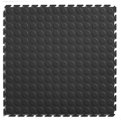 Blue Hawk 20.5-in x 20.5-in Dark Gray Coin PVC Plastic Tile Multipurpose Flooring