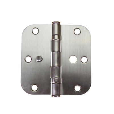 3-1/2 in. Satin Nickel 5/8 in. Radius Ball Bearing Door Hinge Value Pack (3-Pack) - Super Arbor