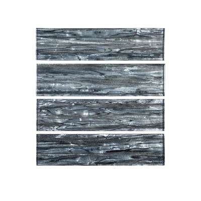Jeffrey Court 
    Abalone Gray 3 in. x 12 in. Glossy Glass Wall Tile (1 sq. ft. / pack) - Super Arbor