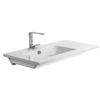 Nameeks Etra Wall Mounted Bathroom Sink in White - Super Arbor