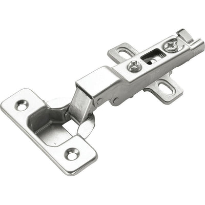 Concealed Polished Nickel Half Overlay 105° Opening Frameless Hinge - Super Arbor