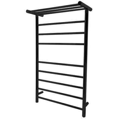 Eve 8-Bar Stainless Steel Wall Mounted Towel Warmer in Matte Black - Super Arbor