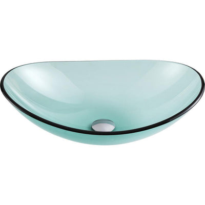 Major Series Deco-Glass Vessel Sink in Lustrous Green - Super Arbor