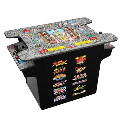 Deluxe 12-in-1 Head to Head Cocktail Table w/ Split Screen Street Fighter & More - Super Arbor