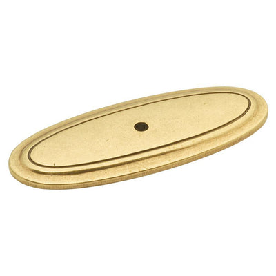 Manor House 3 in. H Oval Lancaster Hand Polished Knob Backplate - Super Arbor