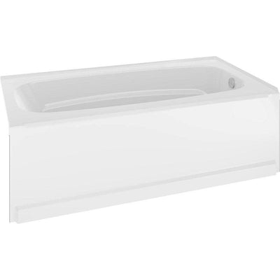 Classic 400 60 in. Right Drain Rectangular Alcove Bathtub in High Gloss White - Super Arbor