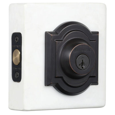 Prestige Single Cylinder Venetian Bronze Arched Deadbolt Featuring SmartKey Security - Super Arbor