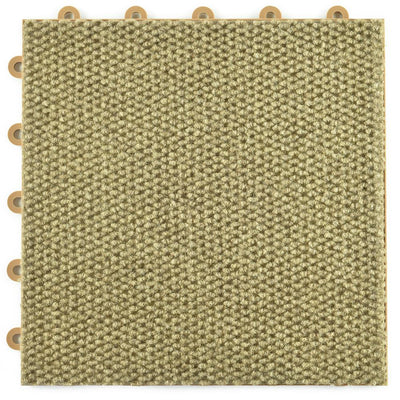 Greatmats ClickBase Tan Hobnail Textured Loop 12.125 in. x 12.125 in. x 9/16 in. Raised Snap Together Carpet Tiles (20 Tiles/Case)