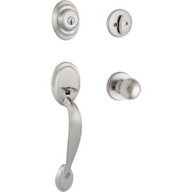 Kwikset Dakota Satin Nickel Smartkey Single-Cylinder Deadbolt Keyed Entry Door Handleset - Super Arbor