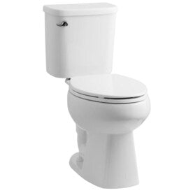 Sterling Windham White WaterSense Elongated Chair Height 2-Piece Toilet 12-in Rough-In Size - Super Arbor