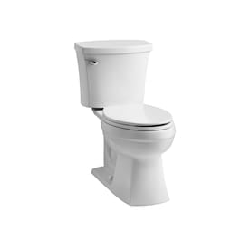 New Lower Price; KOHLER Elliston Complete Solution White WaterSense Elongated Chair Height 2-Piece Toilet 12-in Rough-In Size - Super Arbor