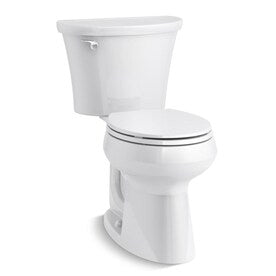 KOHLER Cavata White WaterSense Round Comfort Height 2-Piece Toilet 12-in Rough-In Size - Super Arbor