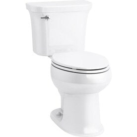 New Lower Price; Sterling Stinson White WaterSense Elongated Chair Height 2-piece Toilet 12-in Rough-In Size - Super Arbor