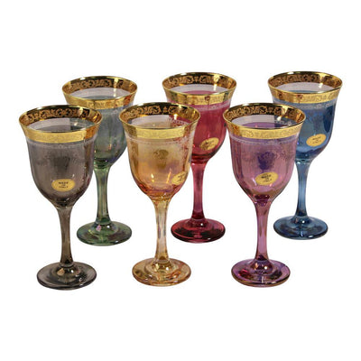 Corona Wine Multicolor Goblets (Set of 6) - Super Arbor