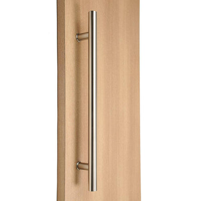 Ladder Style 24 in. x 1-1/4 in. Back-to-Back Brushed Satin Stainless Steel Door Pull Handle - Super Arbor