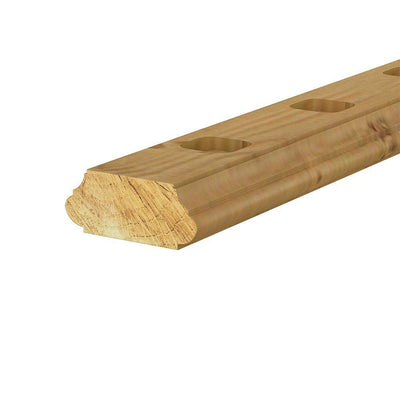 2 in. x 4 in. x 6 ft. Pressure-Treated Pine Routed Rail - Super Arbor