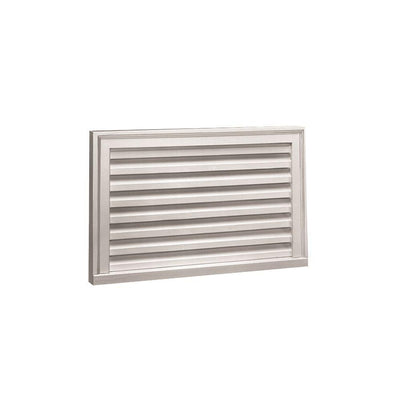 32 in. x 16 in. Rectangular White Polyurethane Weather Resistant Gable Louver Vent - Super Arbor