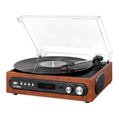 All-in-1 Bluetooth Record Player with Built in Speakers and 3-Speed Turntable - Super Arbor