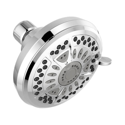 6-Spray 4.4 in. Single Wall Mount Fixed Shower Head in Chrome - Super Arbor