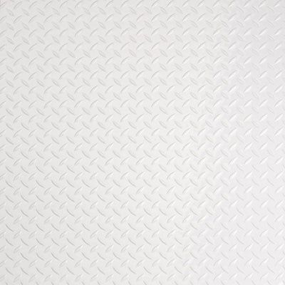 G-Floor RaceDay Diamond Tread Absolute White 24 in. x 24 in. Peel and Stick Polyvinyl Tile (40 sq. ft. / case)