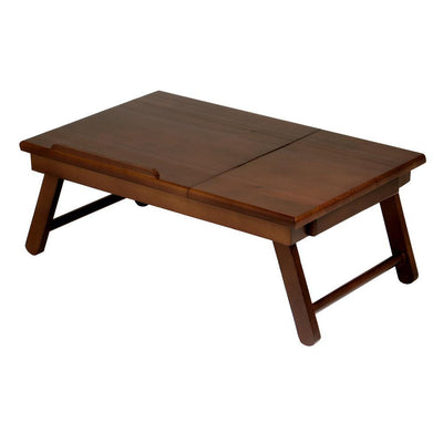 Alden Lap Desk, Flip Top with Drawer, Foldable Legs - Super Arbor