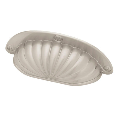 2-1/2 in. (64mm) Center-to-Center Satin Nickel Fan Cup Drawer Pull - Super Arbor