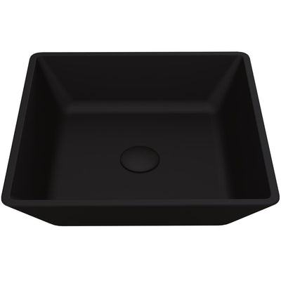 VIGO Black Roma Rectangular MatteShell Glass Bathroom Vessel Sink - Super Arbor