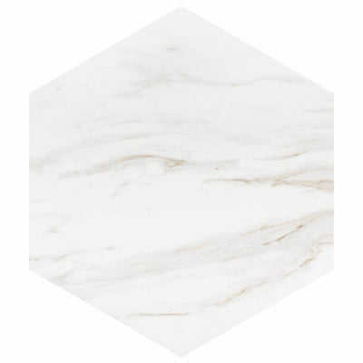 Merola Tile Eterno Carrara Hex 8-5/8 in. x 9-7/8 in. Porcelain Floor and Wall Tile (11.56 sq. ft. / case) - Super Arbor