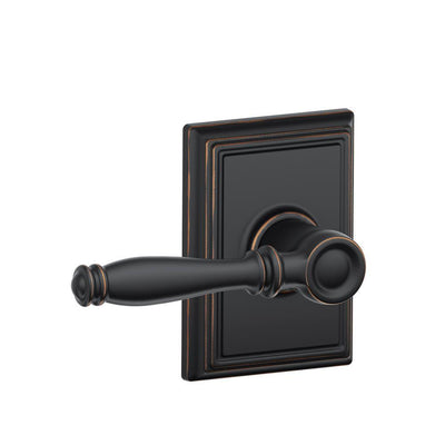 Birmingham Aged Bronze Passage Hall/Closet Door Lever with Addison Trim - Super Arbor