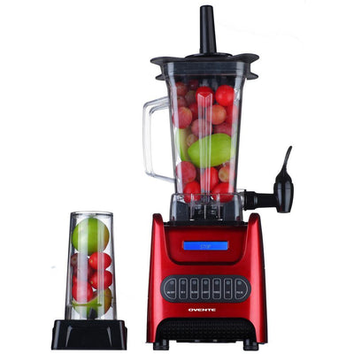 13.5 oz. 1000-Watt Red Robust Professional Blender with BPA Free, Blender Jar Travel Mug and Tamper - Super Arbor