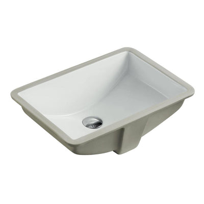 20-7/8 in. x 14-3/4 in. Rectrangle Undermount Vitreous Glazed Ceramic Lavatory Vanity Bathroom Sink Pure White - Super Arbor