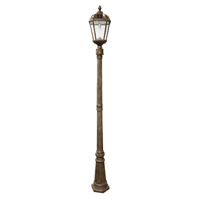 Royal Bulb Series Single Weathered Bronze Integrated Led Outdoor Solar Lamp Post Light with GS Solar LED Light Bulb - Super Arbor